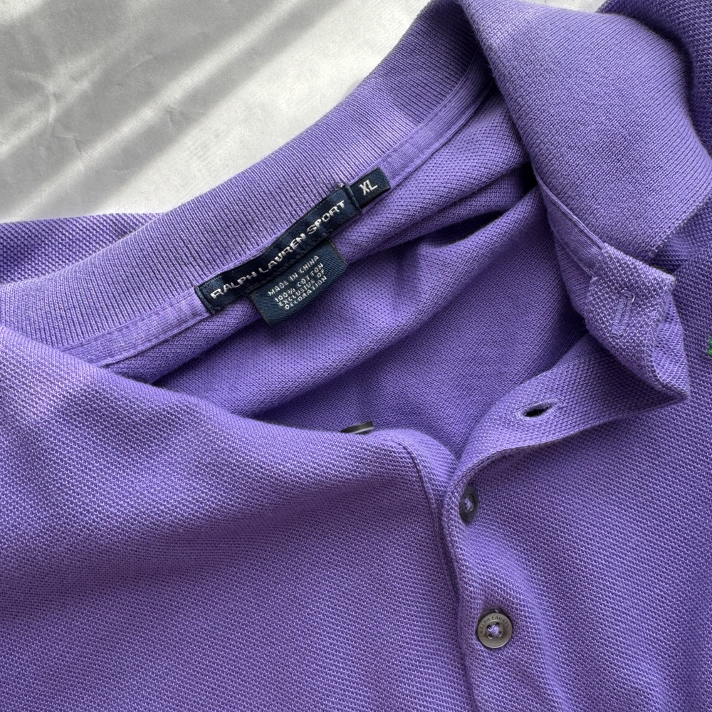 Vintage Ralph Lauren Lavender Polo Shirt Dress - Picture 4 of 4